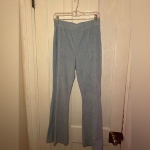 Aerie light blue ribbed flare pants